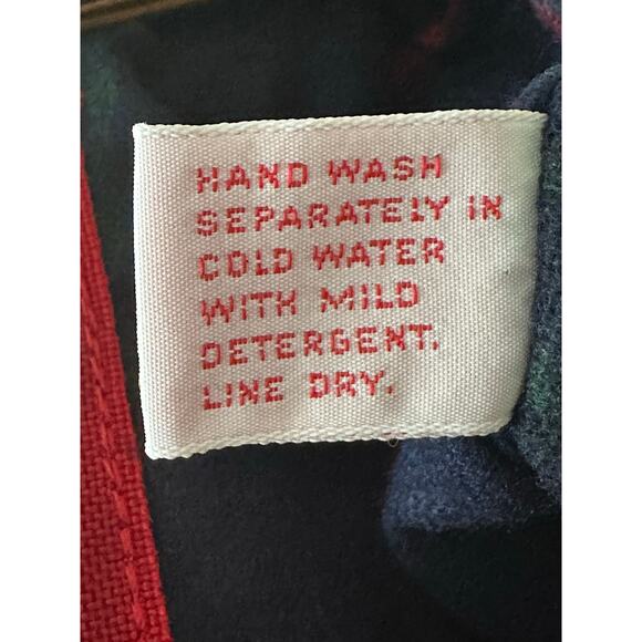 Vintage wool purse Old English Sheepdog red wood handles preppy embroidered - Picture 11 of 14